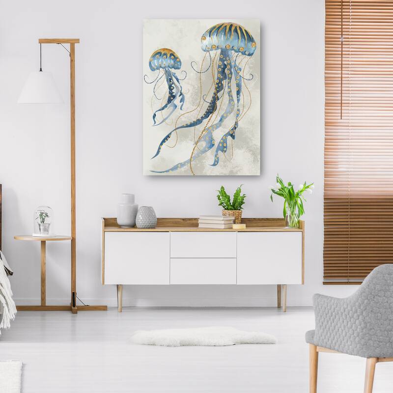 Sea Jellies II By Studio Arts Canvas Art Print