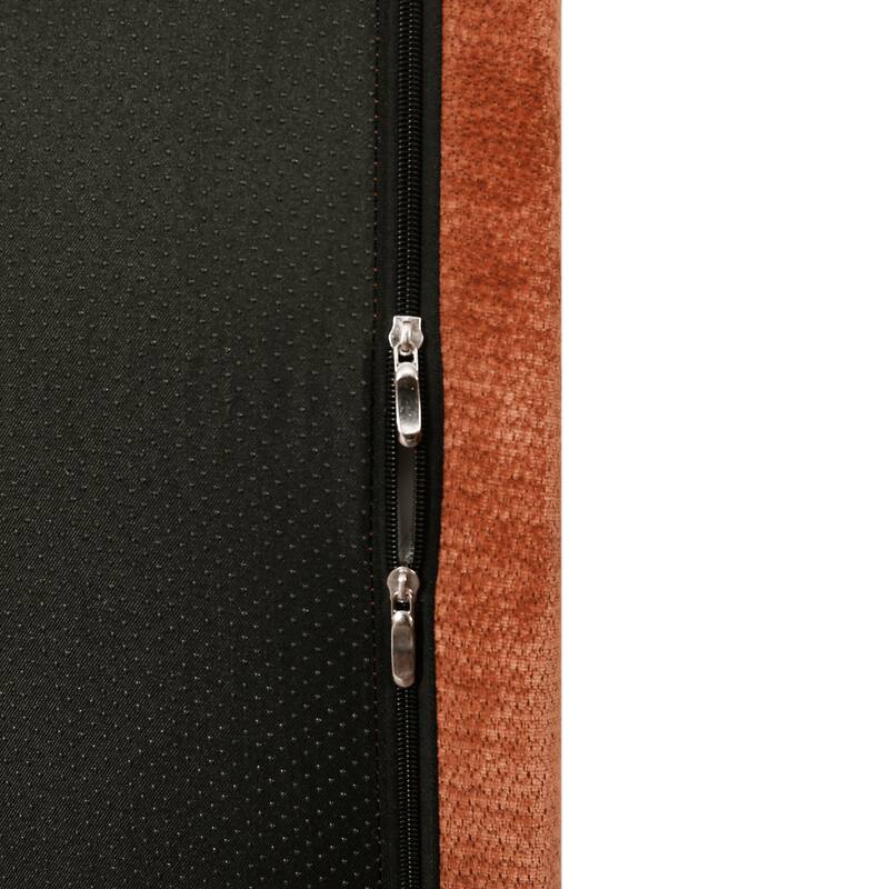 122" Orange L-Shaped Sectional Sofa with Foam and Polyester, 2-Piece Set