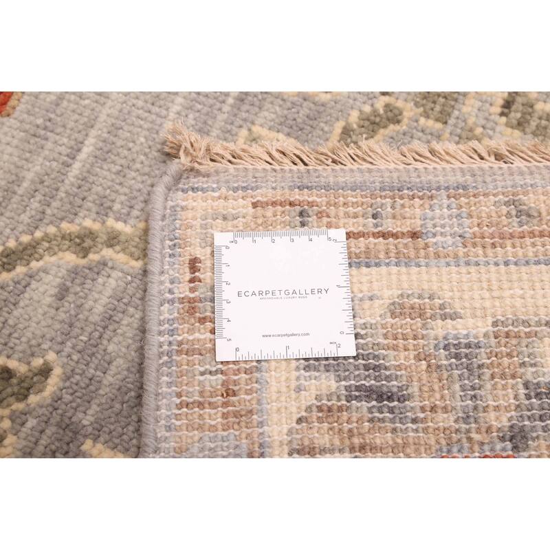 ECARPETGALLERY Hand-knotted Modern Oushak Grey Wool Rug - 5'2 x 7'10