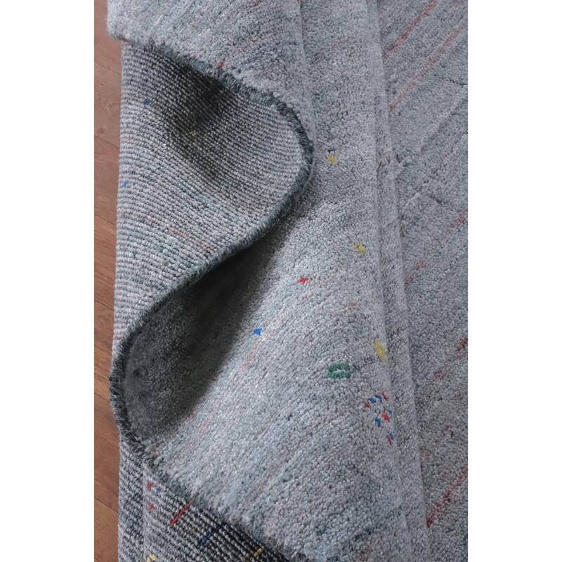 Hand Knotted Oriental 100% Wool Carpet Tribal Animal Pictorial Navy Blue & Blues Gabbeh Area Rug - 12' 0'' X 8' 11''