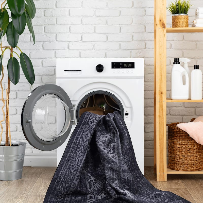 9x12 Area Rug, Washable Rug,Low-Pile,Non-Slip,Non-Shedding,Foldable,Area Rugs for Living Room,Bedroom,Kitchen - 9'3" x 12'3"