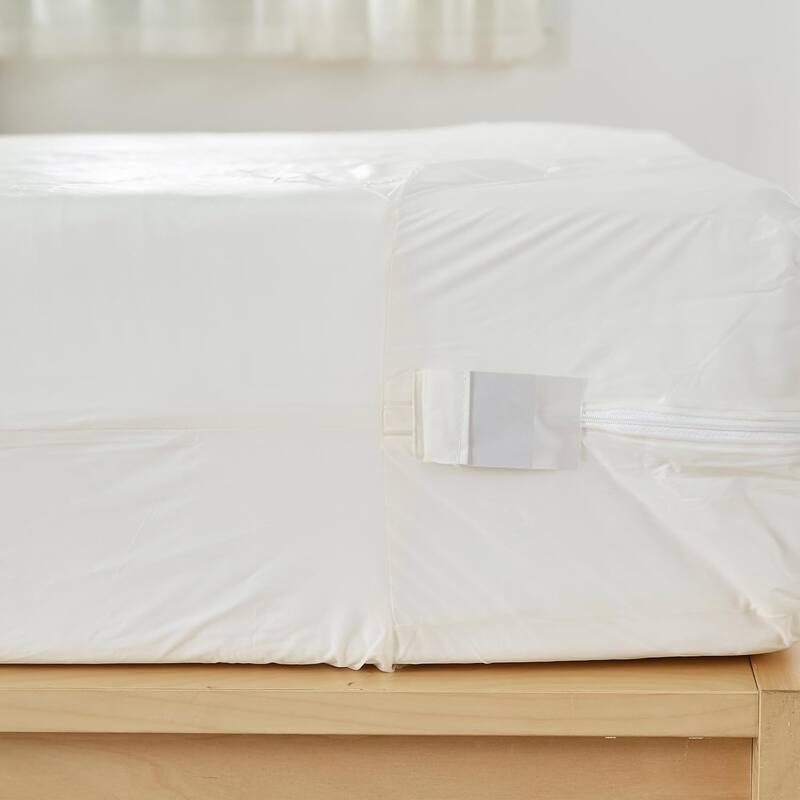 Zippered Waterproof Crib Mattress Cover / Vinyl Bed Protector, Guards from Liquids & More, Brushed Silk Finish, 6" Deep