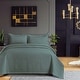 preview thumbnail 8 of 22, Naples Solid Oversized Quilt Set Atlantic - Queen