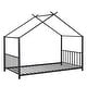 preview thumbnail 8 of 28, Twin Size Metal House Platform Bed with Legs