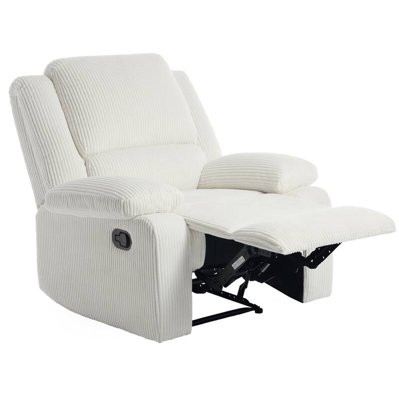 2Set Modern Lounger Upholstered Push Back Manual Recliner Chair