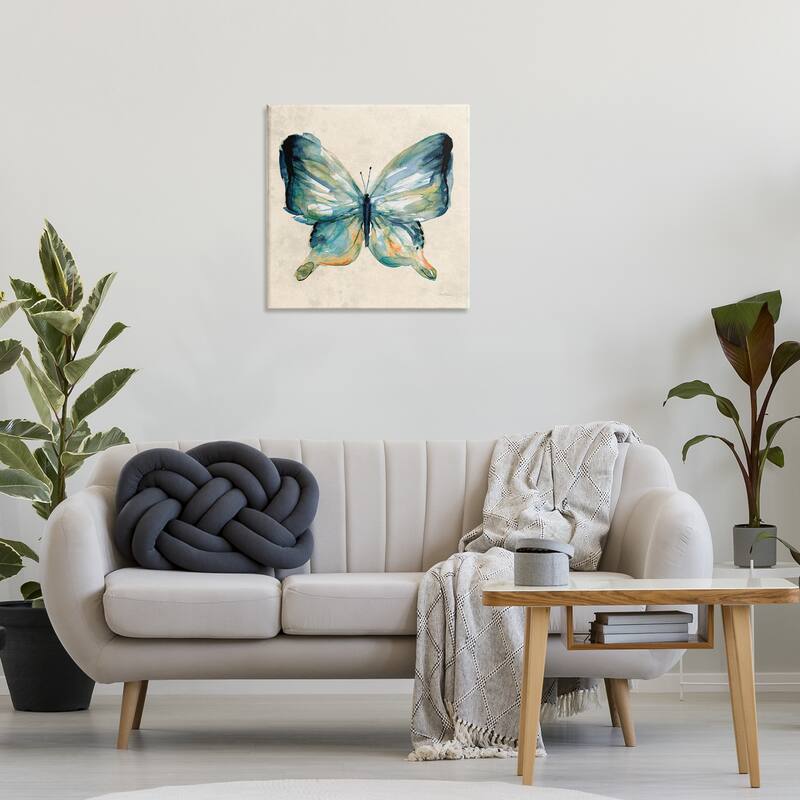 Stupell Bold Butterfly in Green Canvas Wall Art Design By Carol Robinson