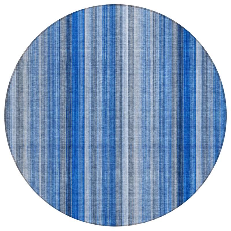 Elle Stripe Weather Resistant Timeless Fusion Outdoor Rug