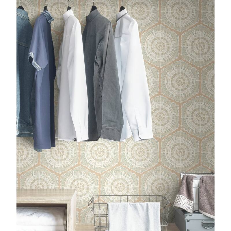 LiLi WhittWhitt Peach Harmony Peel & Stick Wallpaper