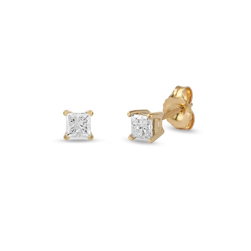 14k Yellow Gold 1/4ct TDW Diamond Solitaire Stud Earrings for Women