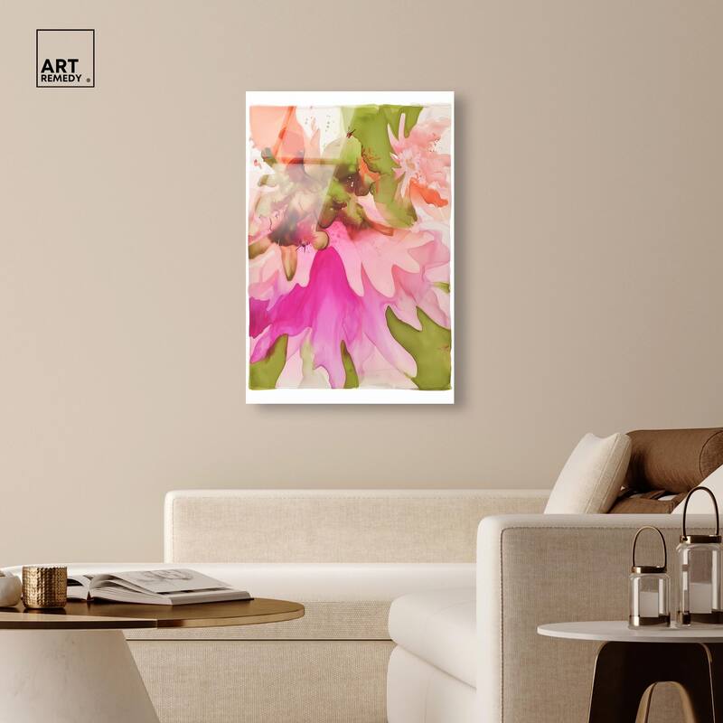Vibrant Fluidity Floral I Acrylic by Art Remedy, Ready to Hang
