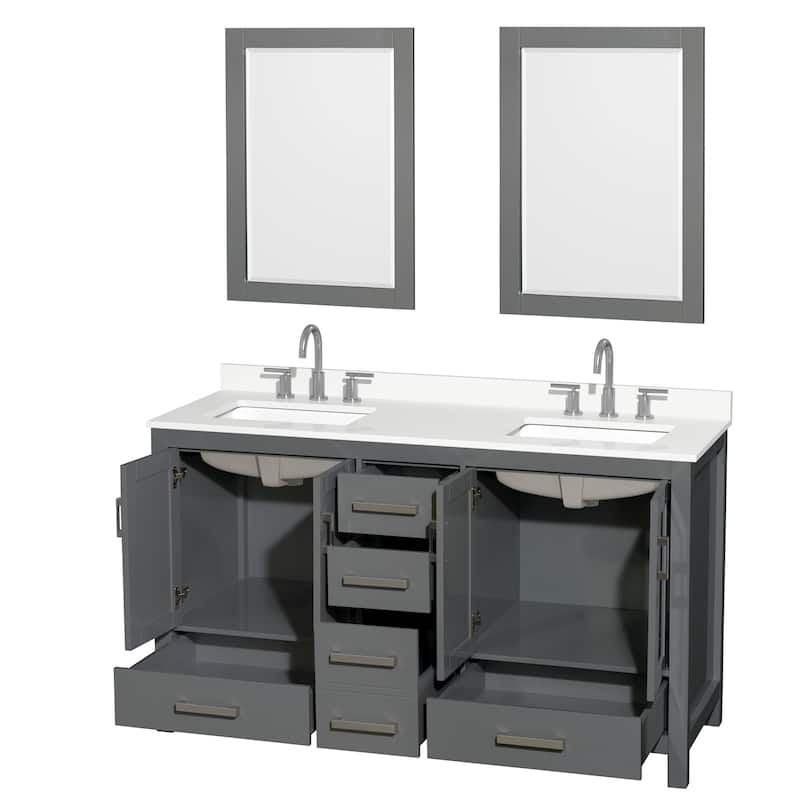 Wyndham Collection WCS141460D-QTZ-US3M24 Sheffield 60" Free Standing