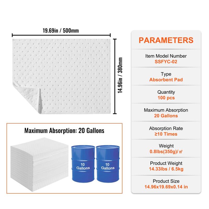 Spill Absorbent Pads Polypropylene Absorbent Pad for Water