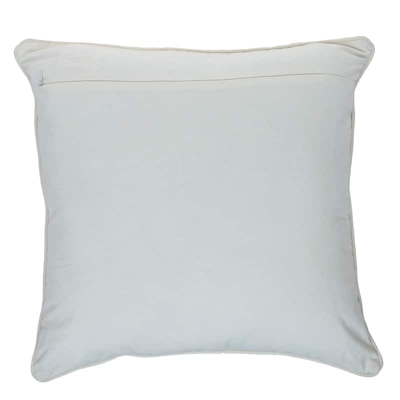 Swirl Coral Square Cotton Throw Pillow - 20" - Red and Beige