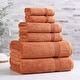 preview thumbnail 165 of 188, Superior 100% Egyptian Cotton 6-Piece Towel Set Luxury, Soft & Absorbent 6-Piece - Caramel Brown