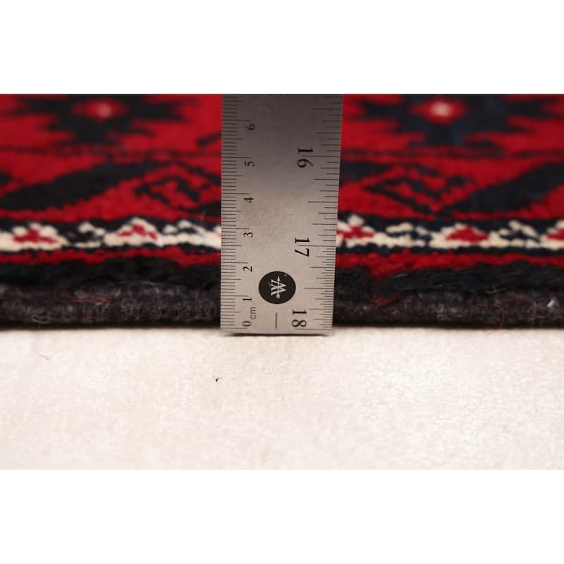 ECARPETGALLERY Hand-knotted Teimani Ivory, Red Wool Rug - 3'2 x 6'1