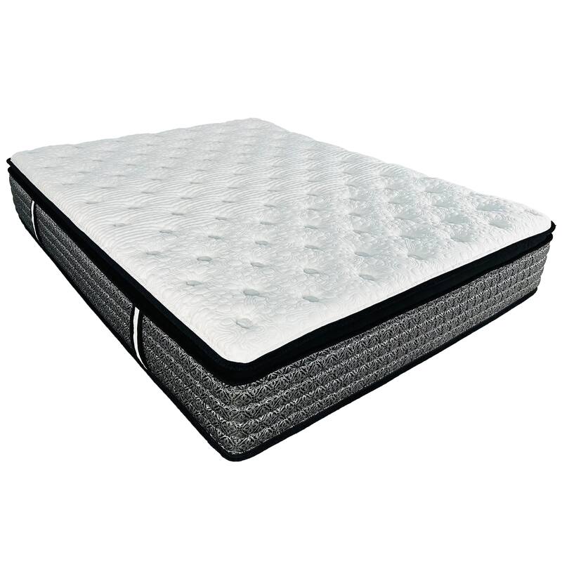 14 in. Pocket Coil Hybrid Mattress, Euro Top Gel-Memory Foam Mattress - California King