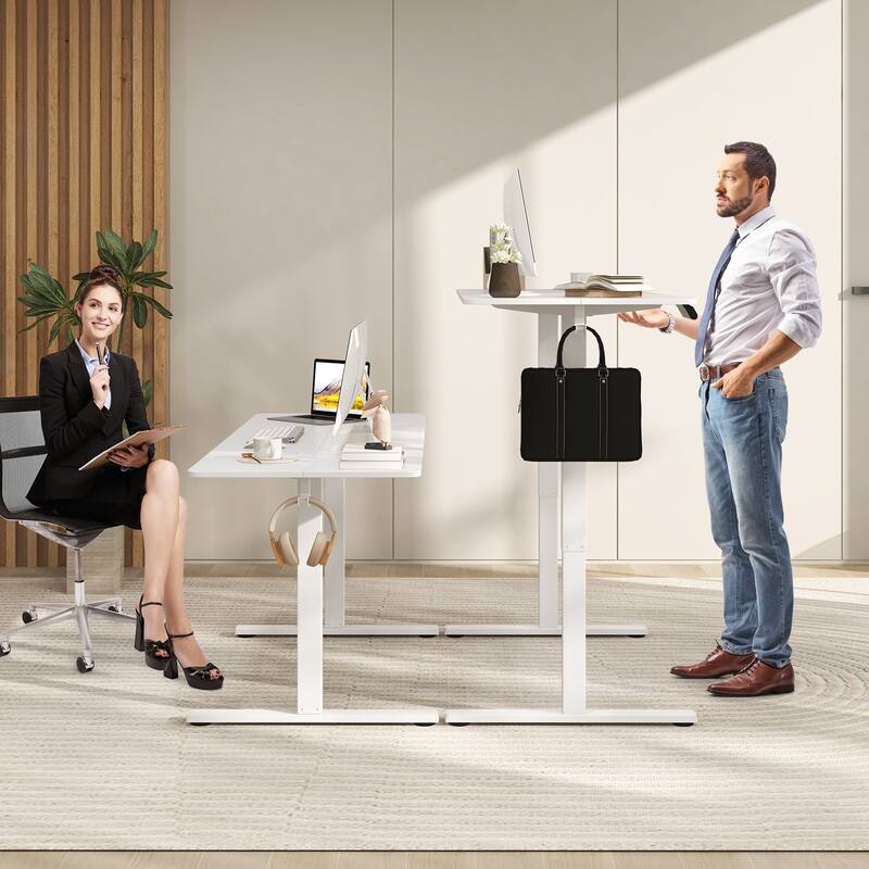 Electric Standing Desk with Memory Heights and Cable Management