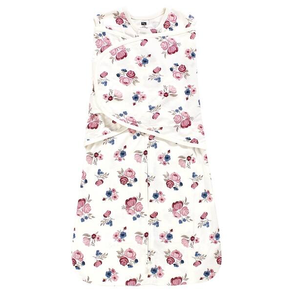slide 1 of 1, Hudson Baby Infant Girl Convertible Swaddle Sleep Sack, Dusty Rose Floral 0-3 Months - Dusty Rose Floral