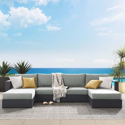Tahoe Patio Aluminum 4-Piece Sectional Sofa Set