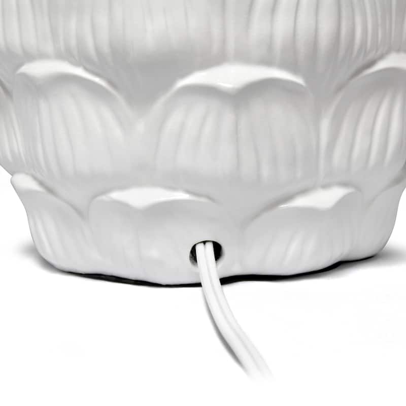Lalia Home 28" Tall Coastal Seashell Table Lamp with White Shade - 28