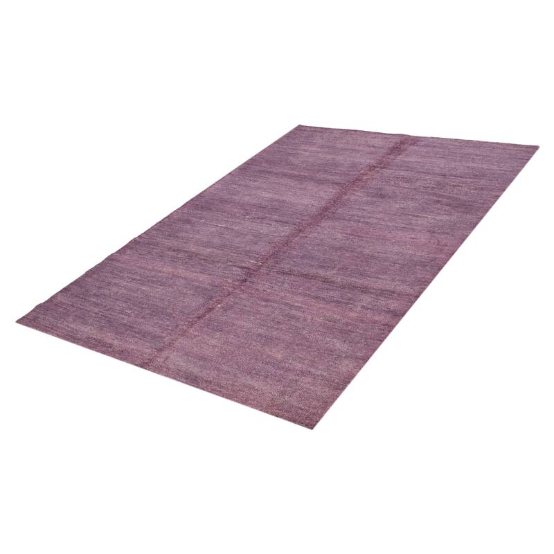 ECARPETGALLERY Hand-knotted Loreto Purple Silk Rug - 6'6 x 9'10