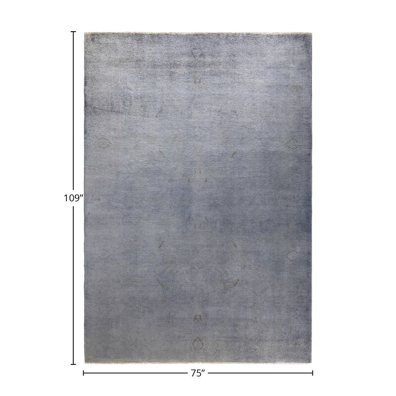 Vibrance, One-of-a-Kind Hand-Knotted Area Rug - Gray, 6' 3" x 9' 1" - 6' 3" x 9' 1"