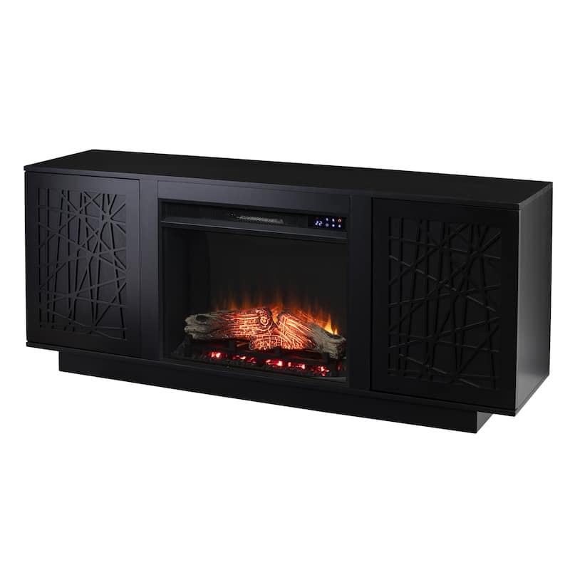 SEI Furniture Delauro Electric Media Fireplace w/ Storage
