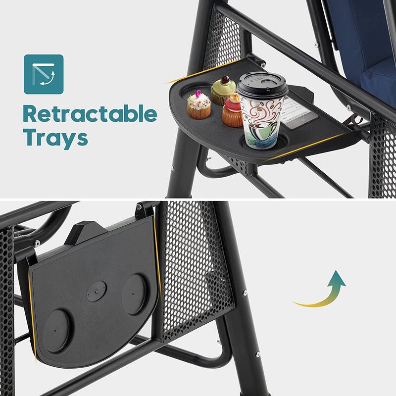 MCombo 3 Seat Patio Swings with Canopy, Adjustable Canopy Swing Sets for Backyard, Poolside, Balcony 4092