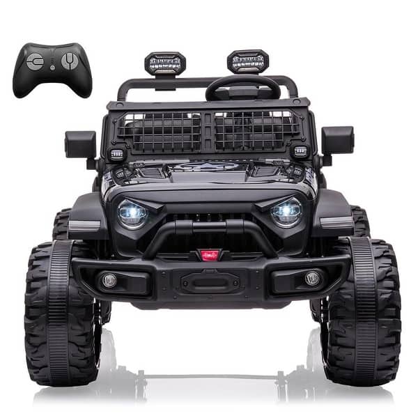 slide 2 of 16, 24V 2 Seaters Kids Ride On Truck with Remote Control Black