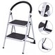 preview thumbnail 1 of 8, Costway 2 Step Ladder Folding Stool Heavy Duty 330Lbs Capacity White