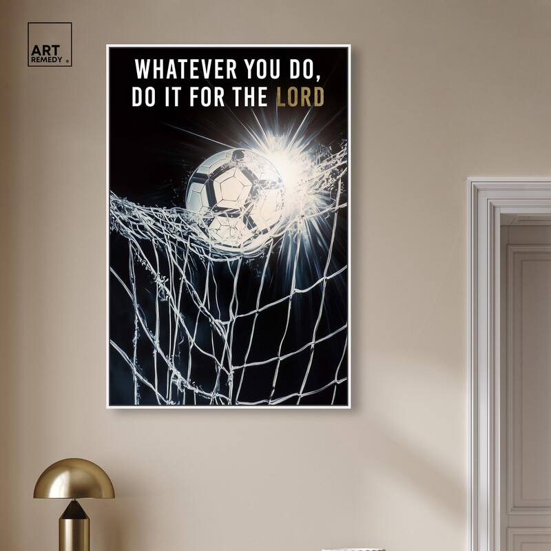 Do it for the Lord Soccer Canvas by Art Remedy
