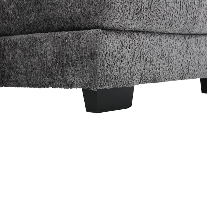 110.63'' U-Shaped 6 Seater Sectional Sofa with Ottomans, Spacious and Durable Design for Living Room Comfort