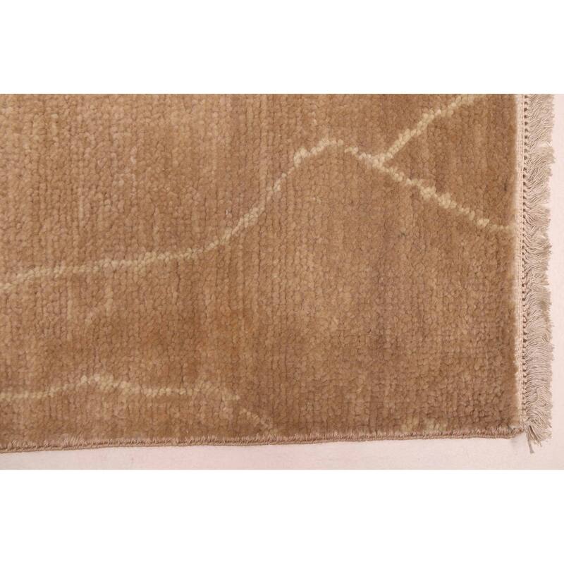 ECARPETGALLERY Hand-knotted Mystique Brown Wool Rug - 3'0 x 9'9