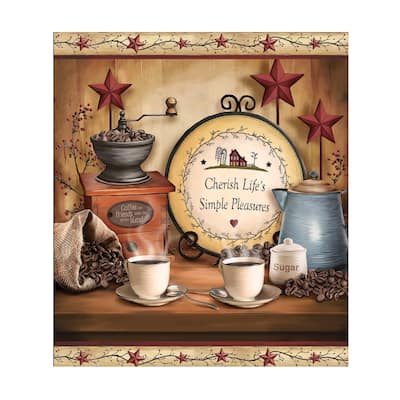 Primitive Country Coffee Dishwasher Magnet Cover - 25.000 x 4.000 x 4.000