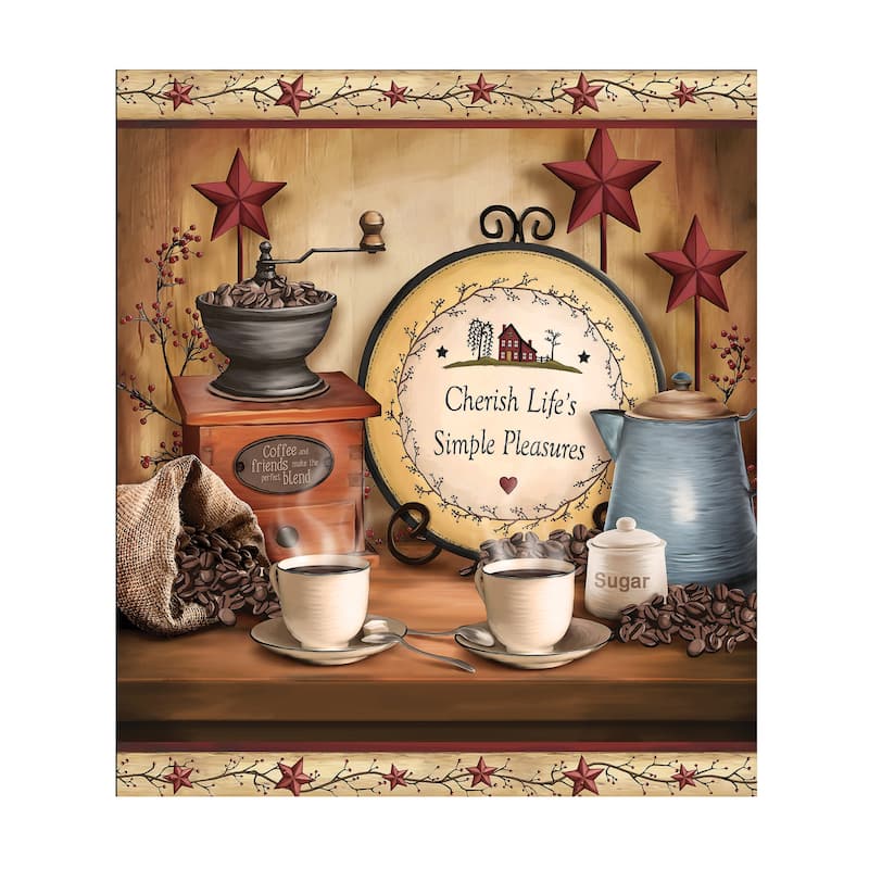 Primitive Country Coffee Dishwasher Magnet Cover - 25.000 x 4.000 x 4. ...