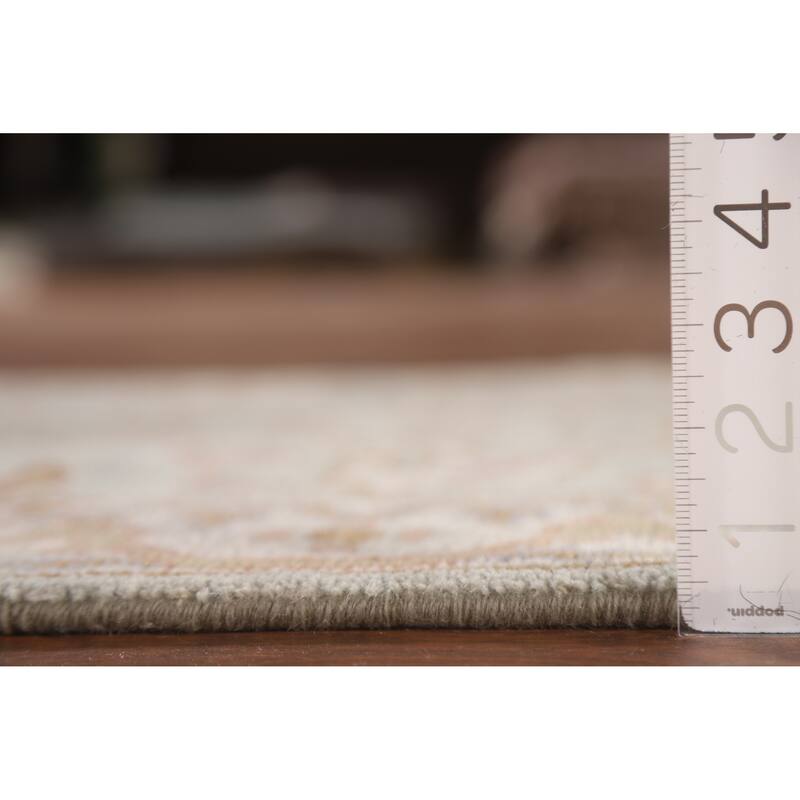 Oushak Indian Runner Rug Hand-Knotted Wool Carpet - 2'7"x 9'11"