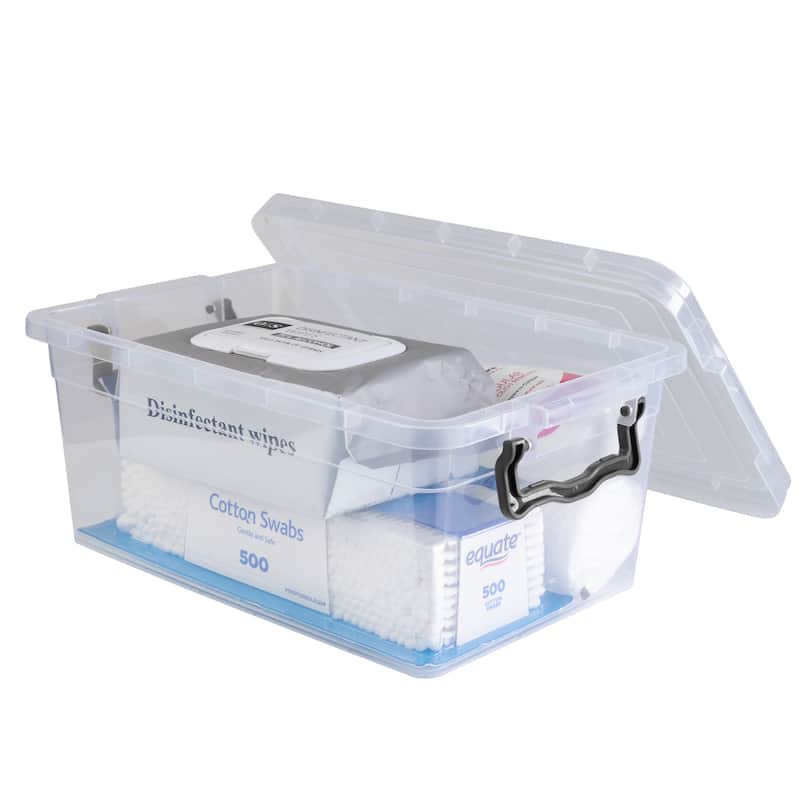 Simplify 1.75LT Stackable Storage Bin in Clear - 5.7"x 8.5"x 4"