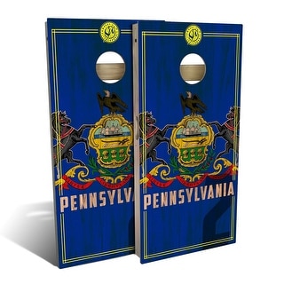 Pennsylvania State Flag 2 Outdoor Cornhole Board Set