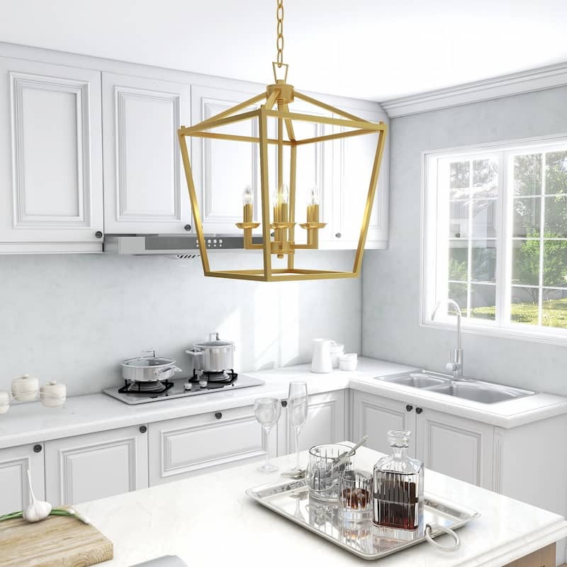 6 Soft Gold Light Pendant - 10.72"x10.72"x24"