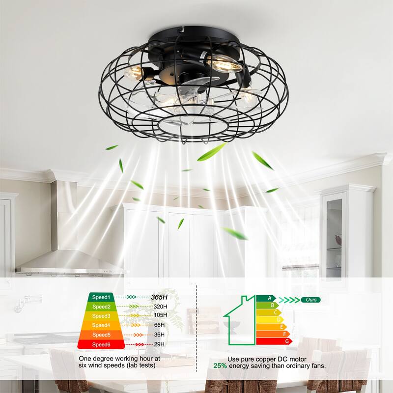 Mounting Type Solid Wood Ceiling Fan With Light Kit Dimmable LED