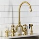 preview thumbnail 5 of 25, English Country Bridge Kitchen Faucets with Brass Sprayer