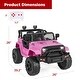 preview thumbnail 3 of 3, 12V Kids Ride On Truck with Remote Control, Spring Suspension - Pink