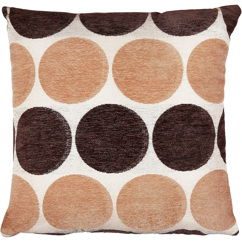 Violet Linen Chenille Candy Circle Spots Pattern Decorative Cushion Cover