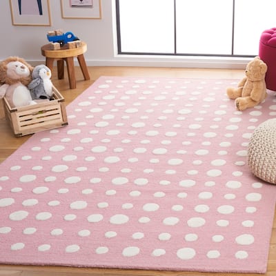 SAFAVIEH Handmade Kids Nessie Dots Wool Rug