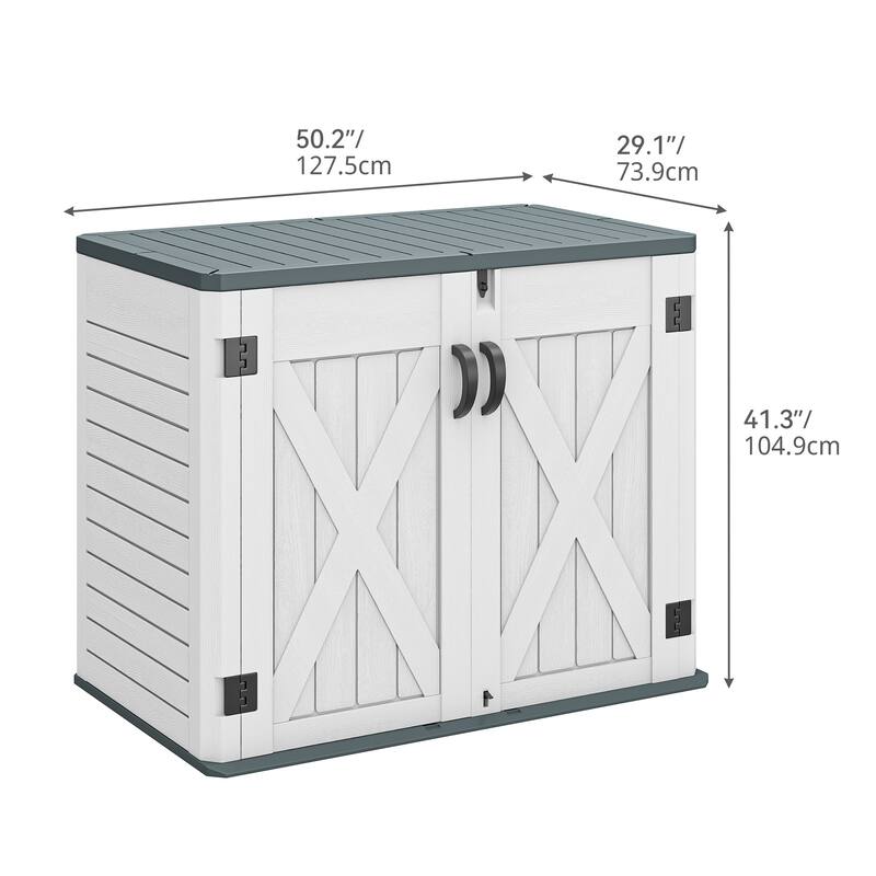 4.25 ft. W x 2.4 ft. D Resin Storage Shed