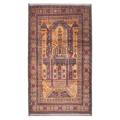 Teimani Brown Rug 3'1" x 5'5" - 3'1 x 5'5