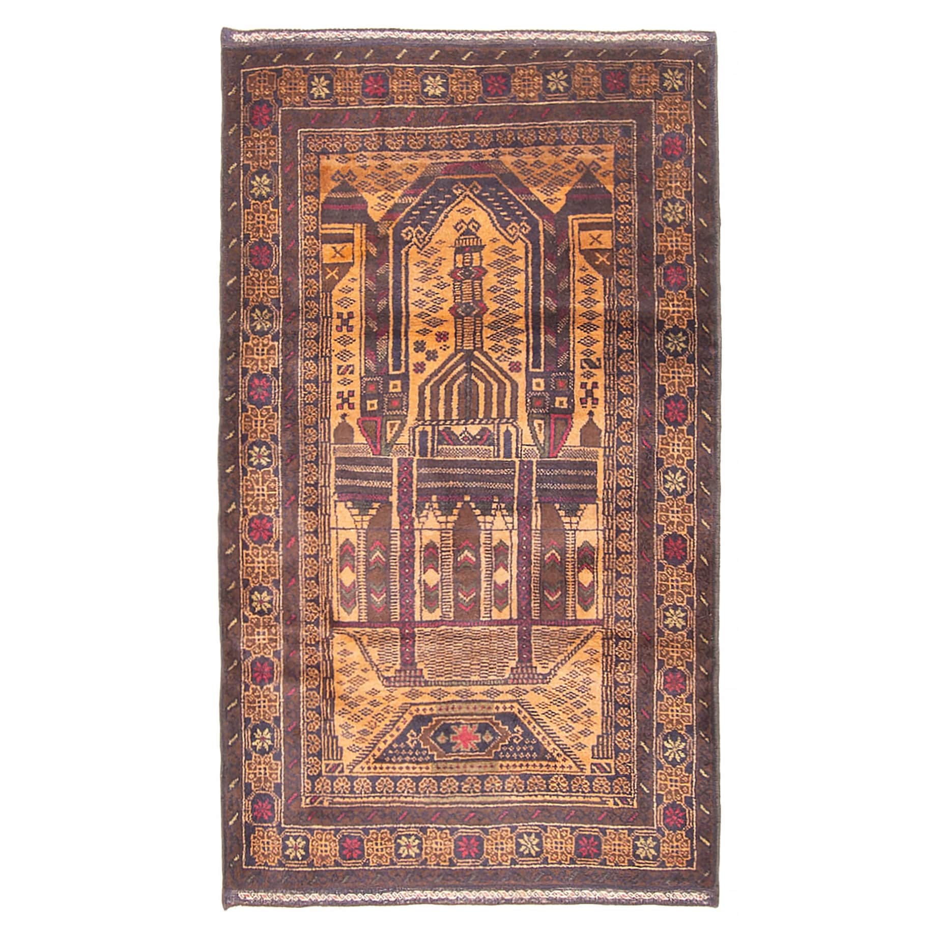 Teimani Brown Rug 3'1" x 5'5" - 3'1 x 5'5