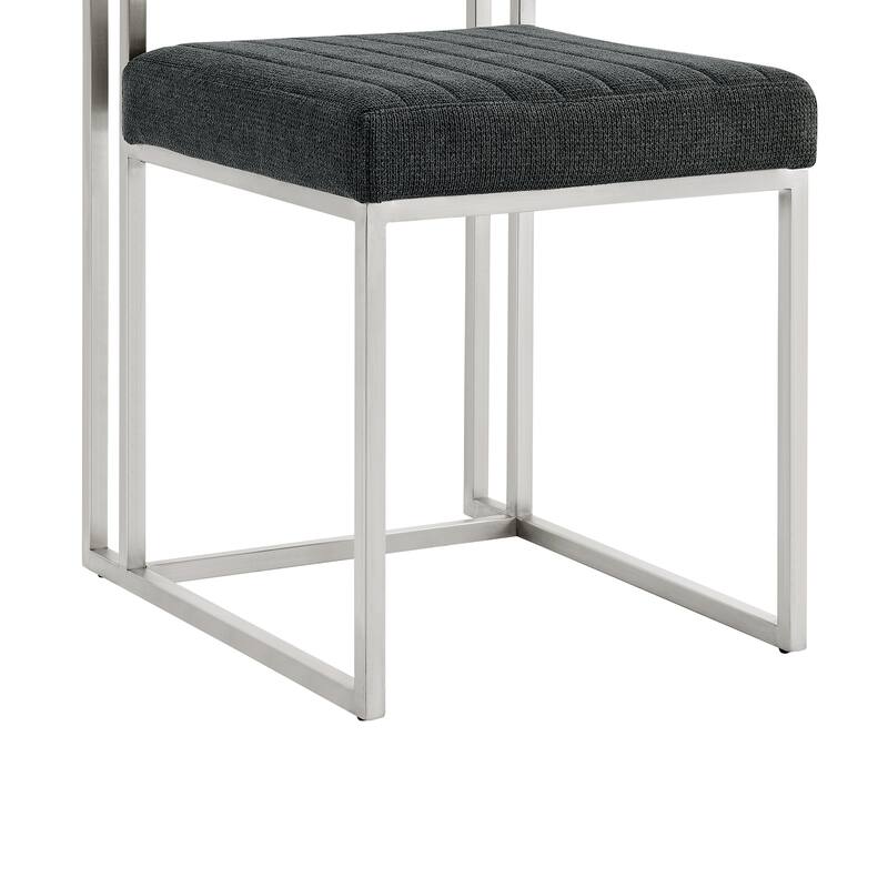 Anastasia Modern Upholstered Metal Dining Chairs - Set of 2