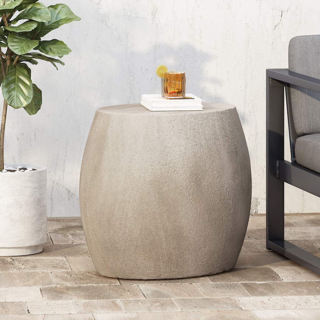 Gatsby Lightweight Concrete Side Table by Christopher Knight Home