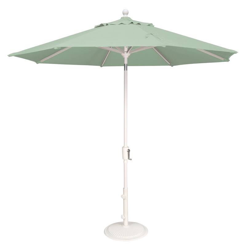 SimplyShade Catalina 9' Octagon Push Button Tilt Umbrella, White Frame Finish